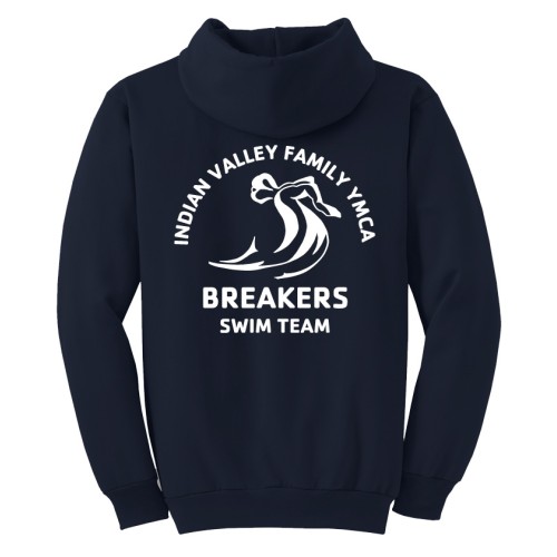 Youth 8 oz Pullover Hood Sweat - Breakers Swim Team Logo