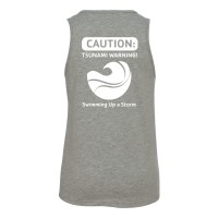 Youth 100% Cotton Tank -  Heather Grey - Tsunamis Swim Team Logo