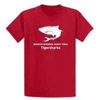 Youth 5.4oz 100% Cotton Tee-  Tigersharks Swim Team Logo